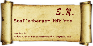 Staffenberger Márta névjegykártya